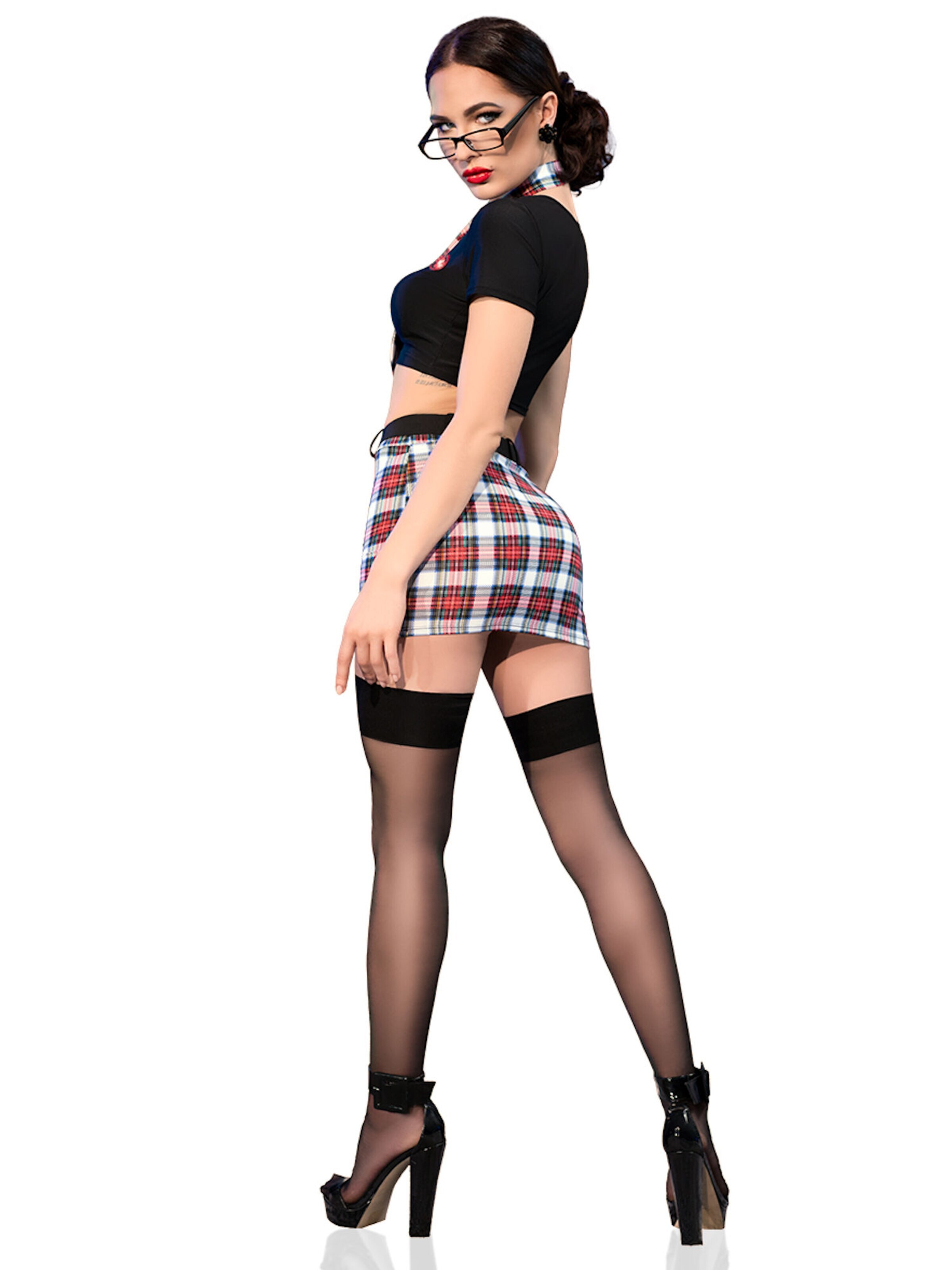 Chilirose Negligee 'Schoolgirl Set CR4425' in Black