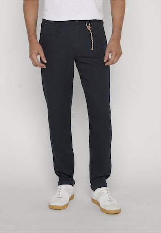 INDICODE JEANS - Regular Calças 'Knut' em azul: frente