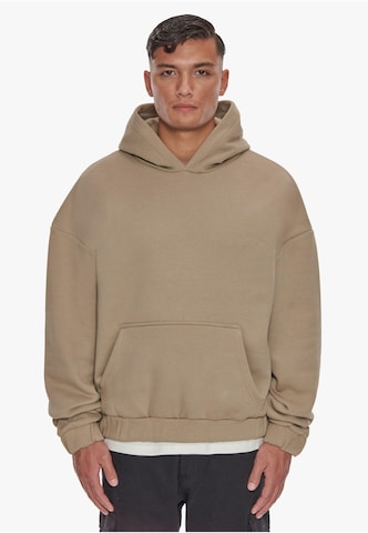 Sweat-shirt Dropsize en beige : devant