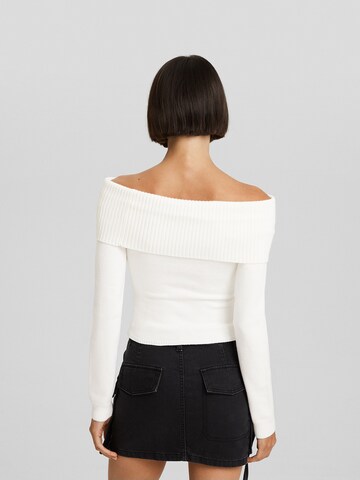 Bershka Sweater in White