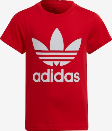 ADIDAS ORIGINALS - Camiseta 'Adicolor Trefoil' en rojo: frente