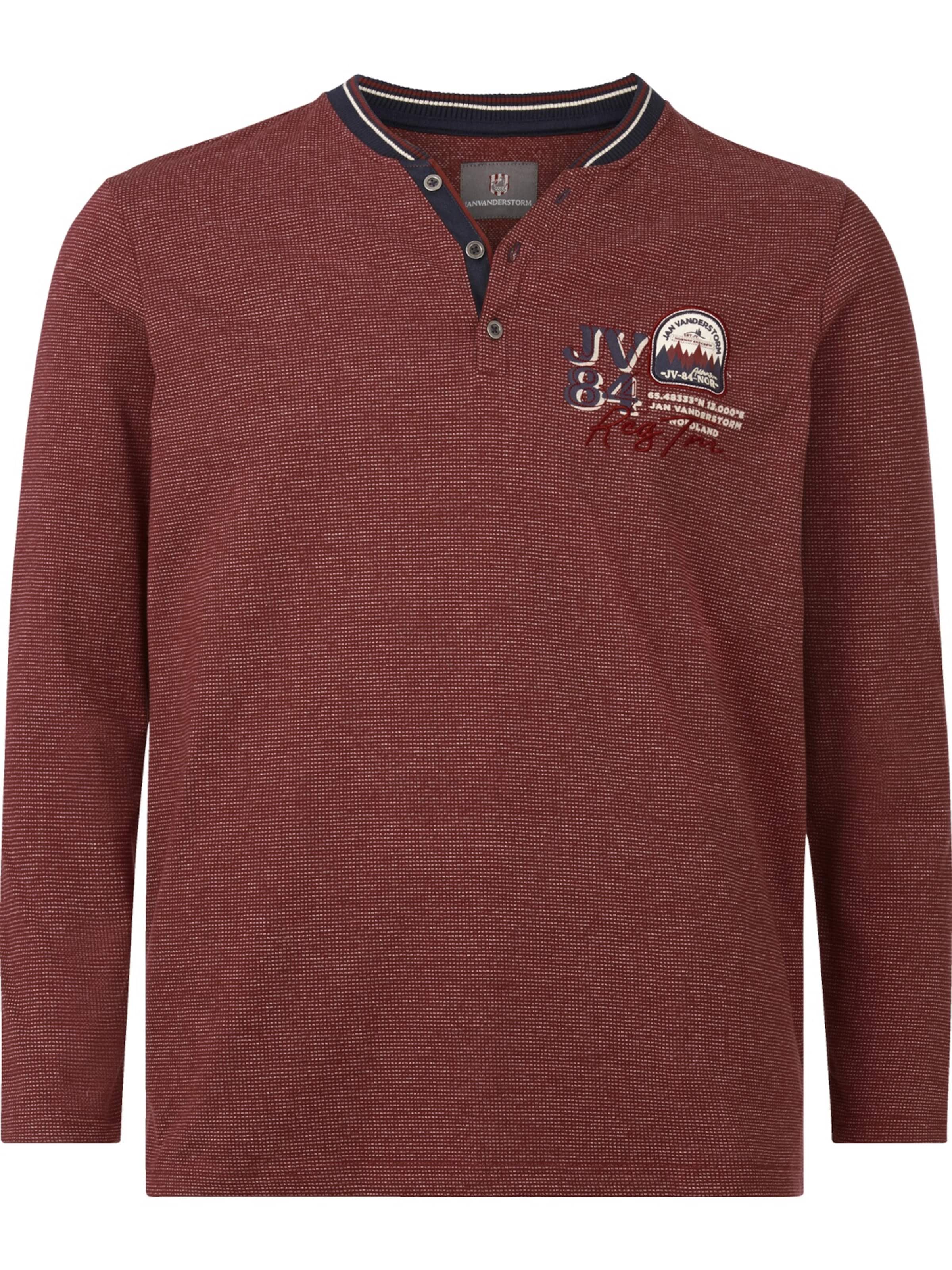 Jan Vanderstorm Sweatshirt ' Birkir ' in Red: front