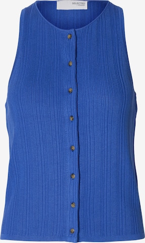 SELECTED - Chaleco de punto 'SLFTrixie' en azul: frente