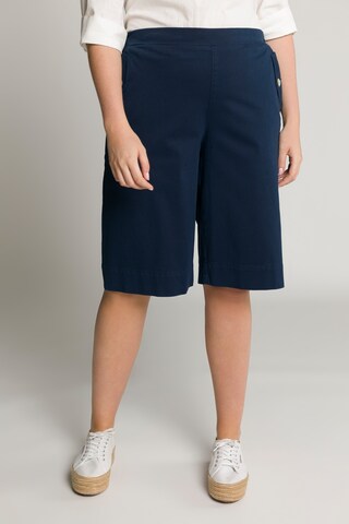 Ulla Popken Regular Broek in Blauw: voorkant