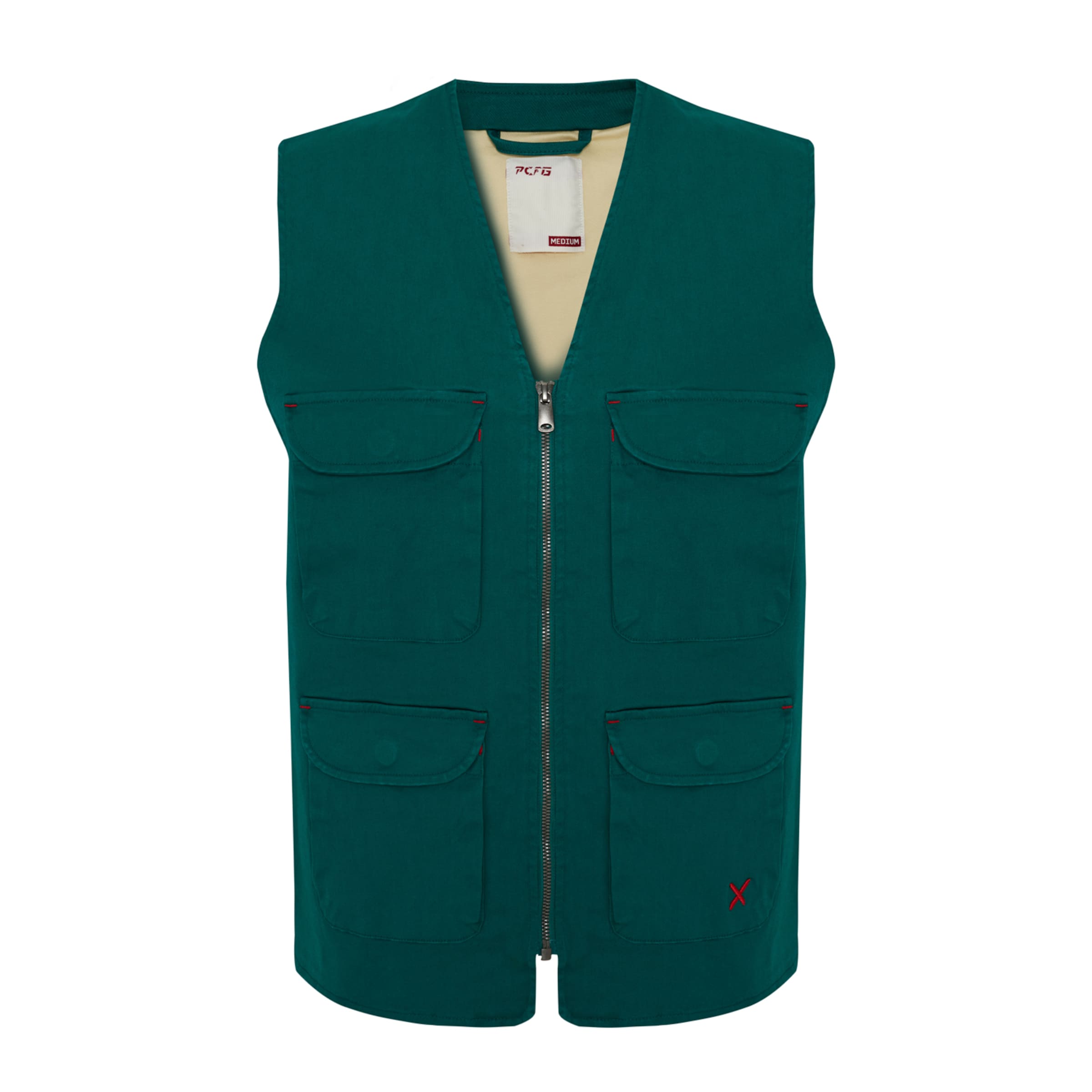 PCFG Weste in Grün: Vorderseite