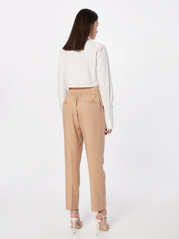 Sisley Regular Trousers with creases in Beige