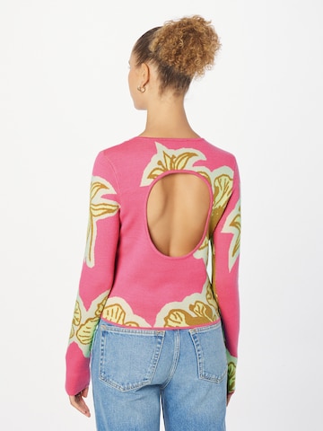 The Wolf Gang Pullover 'HIBISCUS INTARSIA' i pink