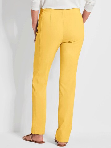 Coupe slim Pantalon 'Carla' Goldner en jaune