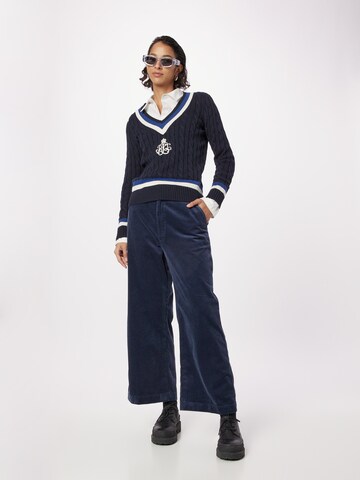 Wide leg Pantaloni di Polo Ralph Lauren in blu