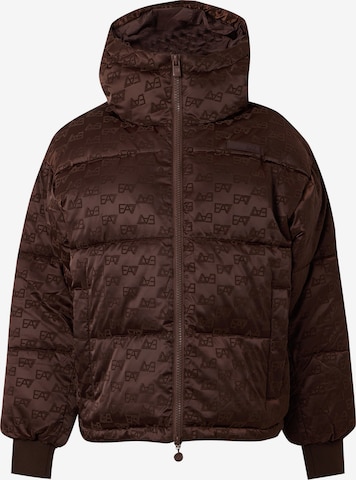 Giacca invernale di EA7 Emporio Armani in marrone: frontale
