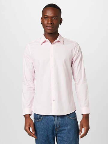 BURTON MENSWEAR LONDON Slim fit Overhemd in Roze: voorkant