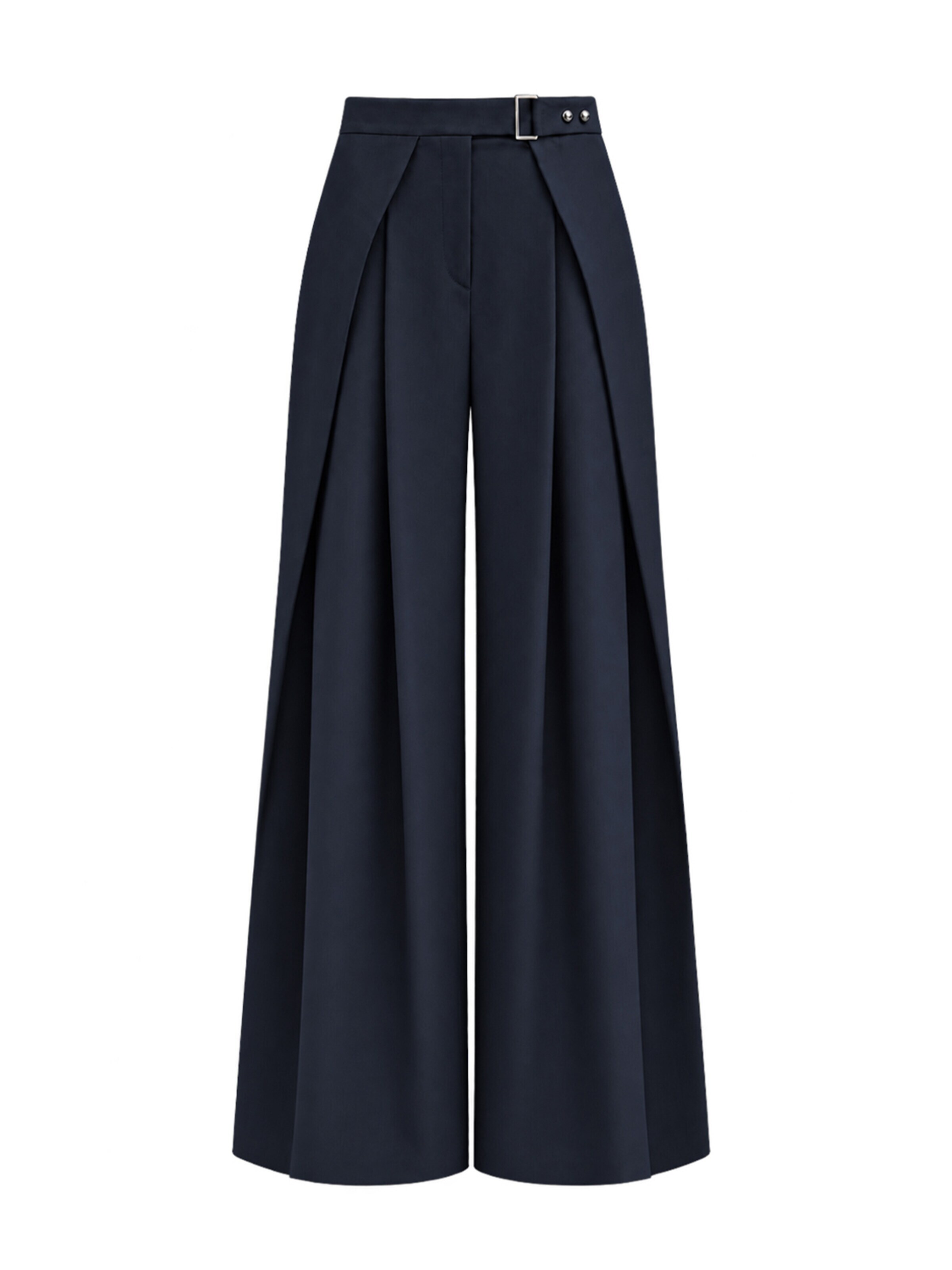Il Lanificio - Pierna ancha Pantalón en azul: frente