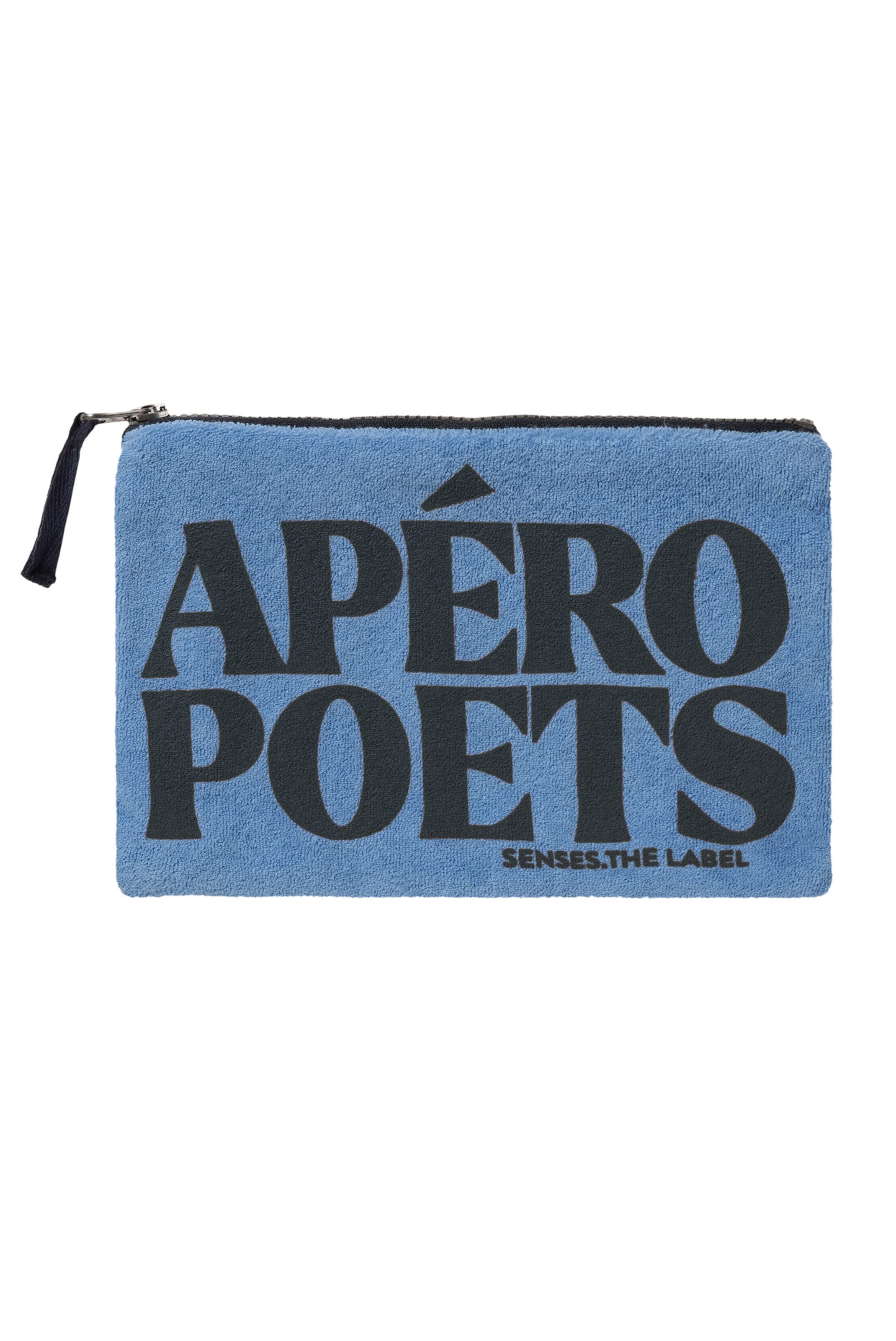 SENSES.THE LABEL Toiletry Bag in Blue: front