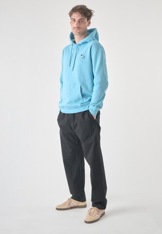 Cleptomanicx Sweatshirt 'Classic Hooded Storm Gull' in Blau