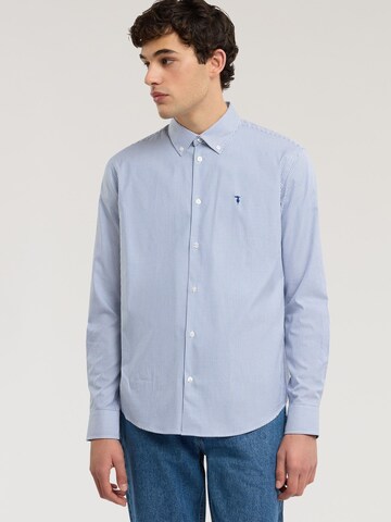 Trussardi Regular fit Button Up Shirt in Blue