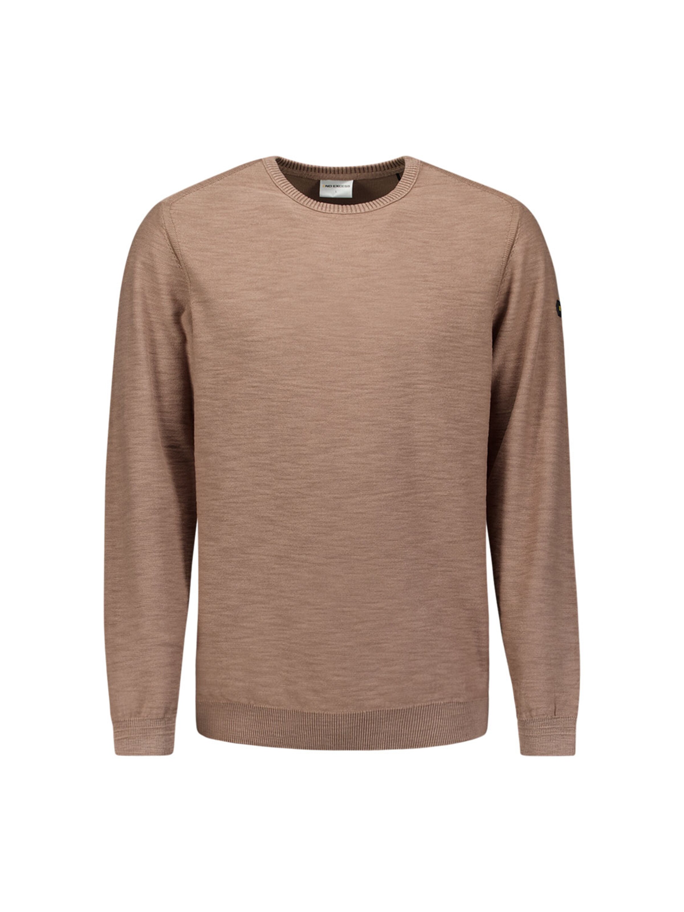 No Excess Sweater 'Slub' in Brown: front