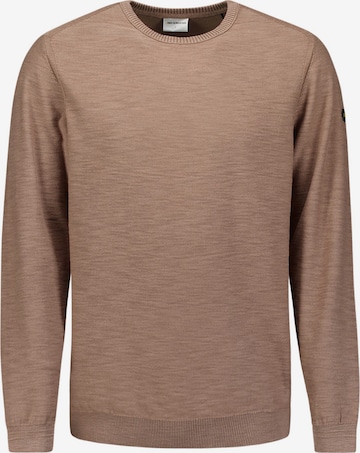No Excess Sweater 'Slub' in Brown: front