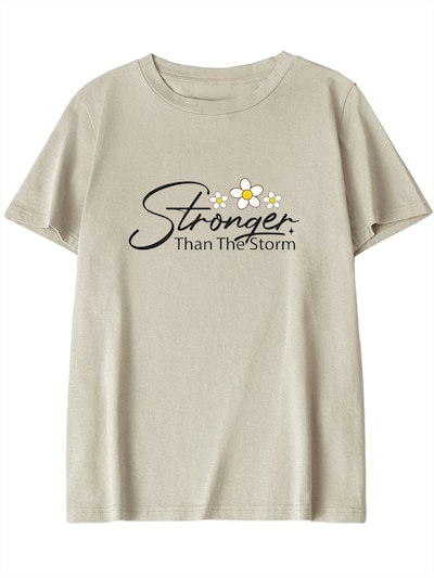GORHEY Shirt 'Women's Summer Casual Cotton T-Shirt with Lemon Print' in M/Regular in Apricot, Item view