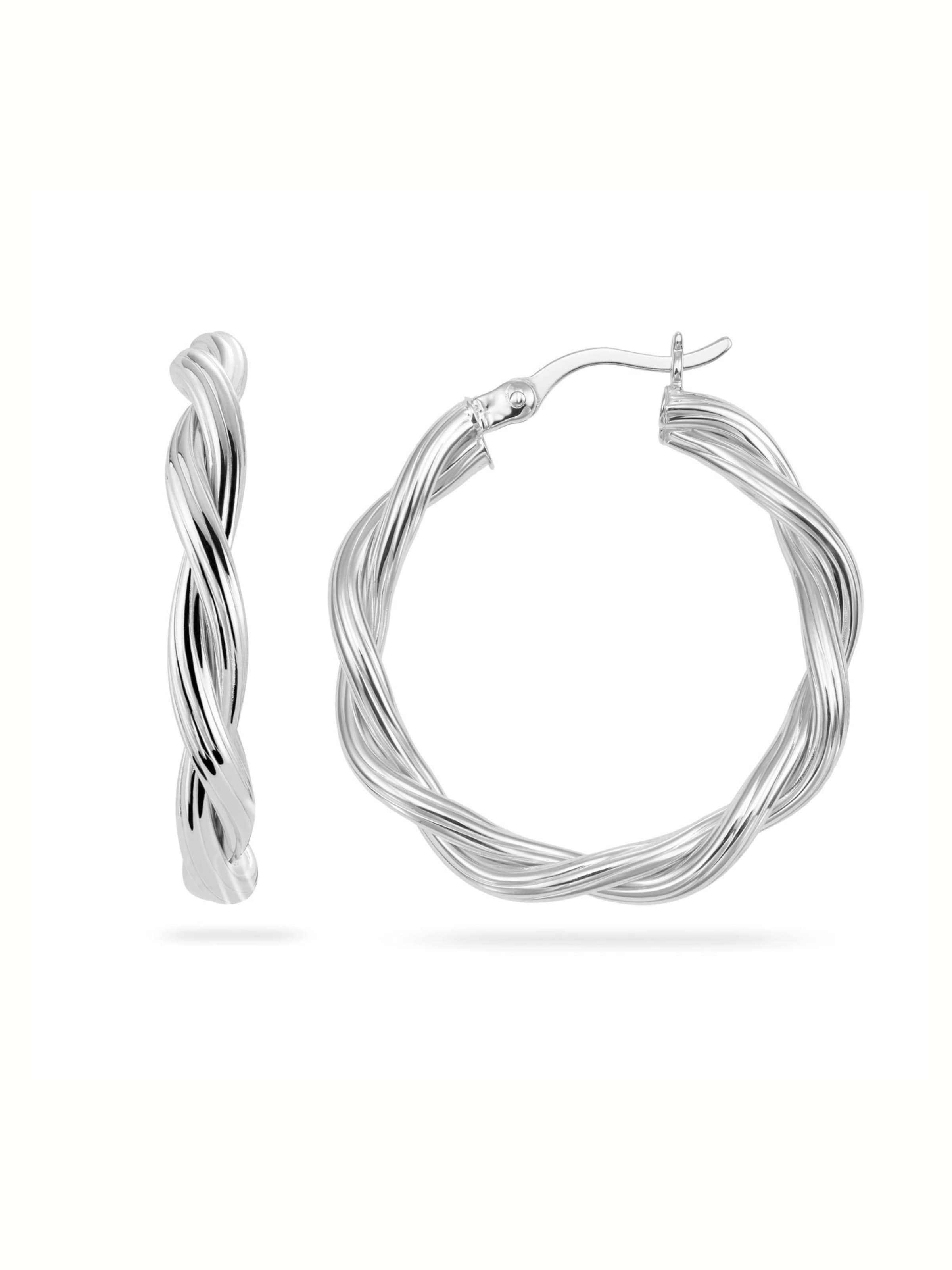 Kamiko Oorbellen 'VISEU' in Zilver: voorkant