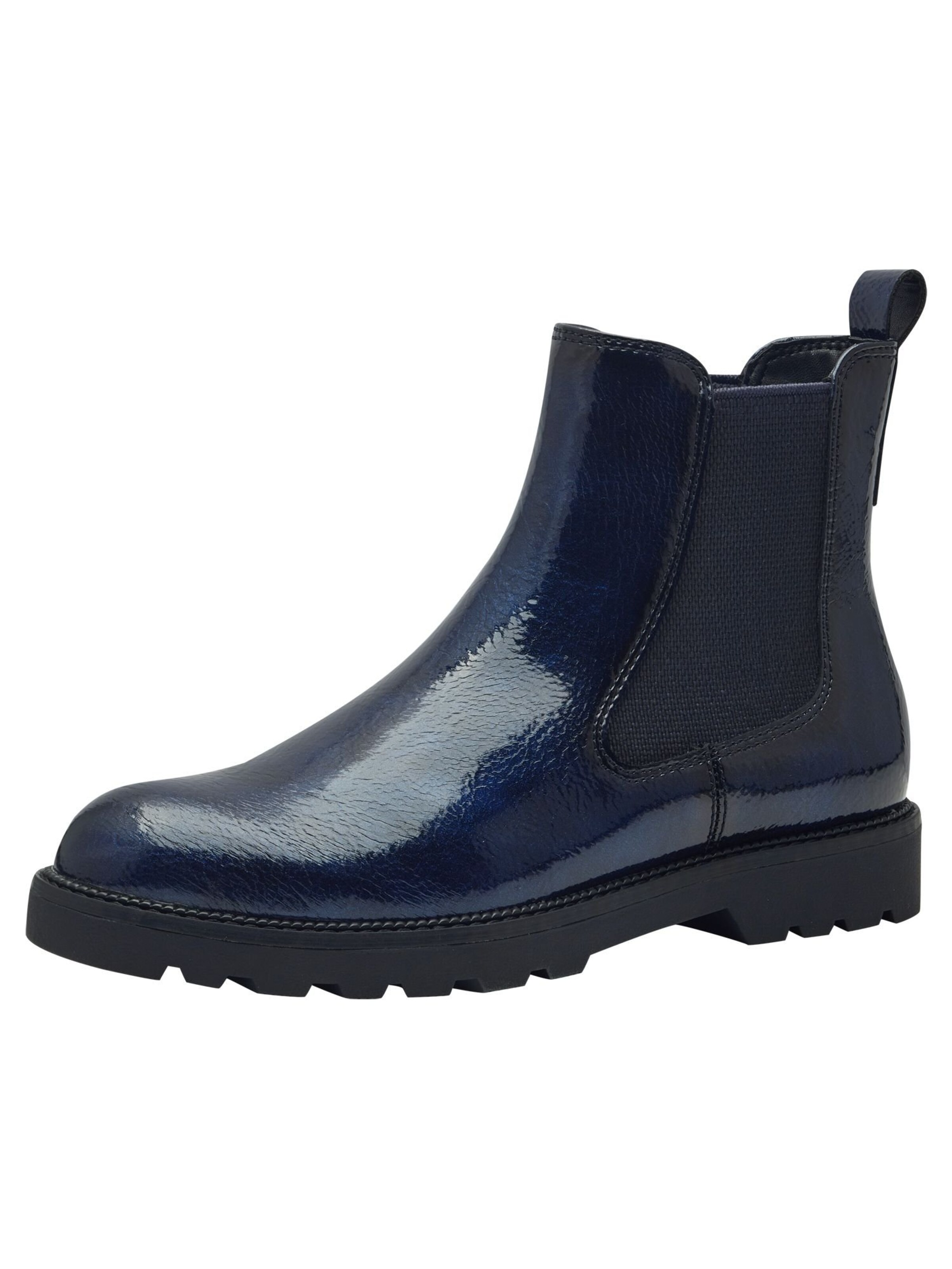 Tamaris Chelsea boots in Blauw: voorkant