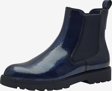 Tamaris Chelsea boots in Blauw: voorkant