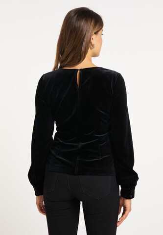 Camicia da donna di faina in nero