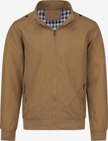 YOUTHUP Between-Season Jacket 'Stehkragen' in Brown: front