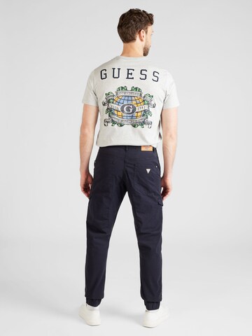 GUESS - Tapered Calças cargo 'NEW KOMBAT' em azul