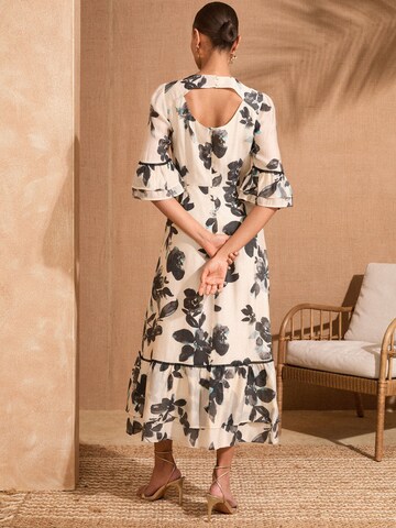 Robe love & roses en beige