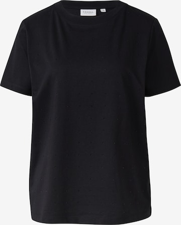T-shirt COMMA en noir : devant