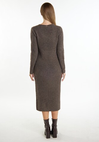 DreiMaster Klassik Knitted dress 'Casnagie' in Brown