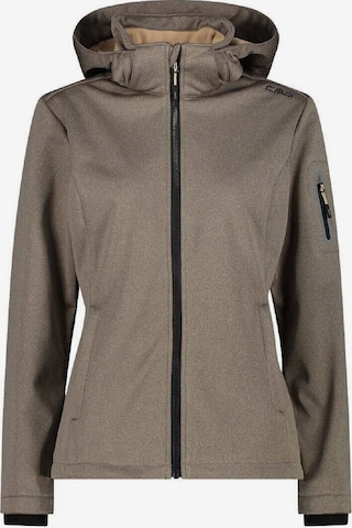 CMP Athletic Fleece Jacket in Brown: front