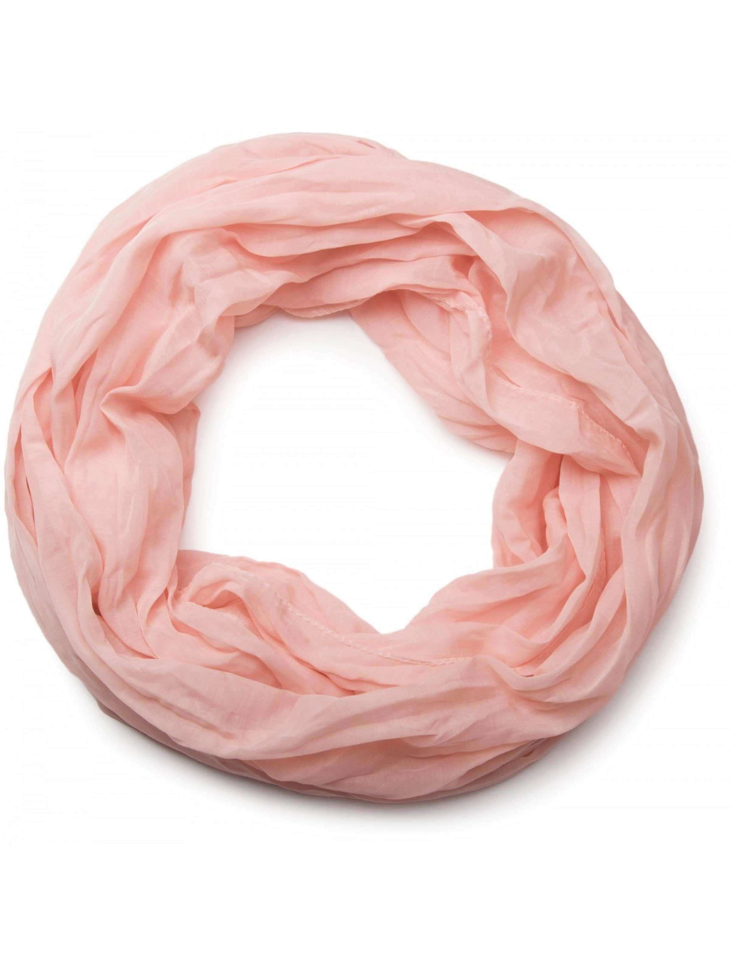 styleBREAKER Schlauchschal 'Seidiger unifarbener Loop'‌‌‌‌‌‌ in Orange: Vorderseite