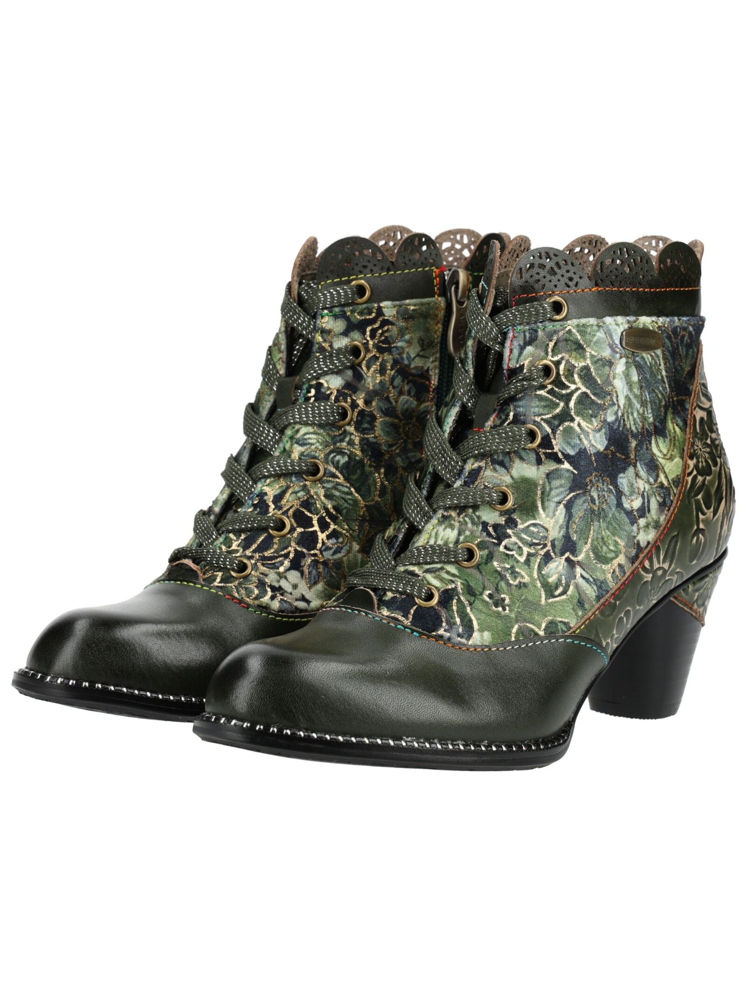 Bottines à lacets Laura Vita en vert