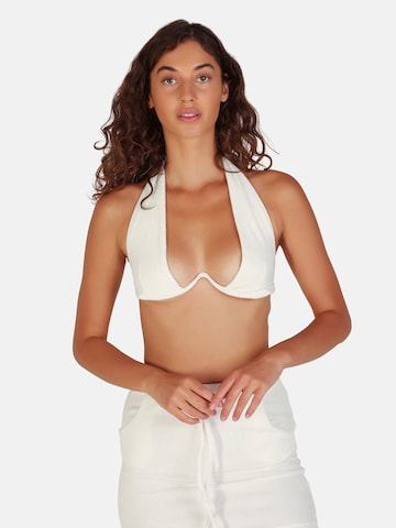 OW Collection Triangle Bra in White