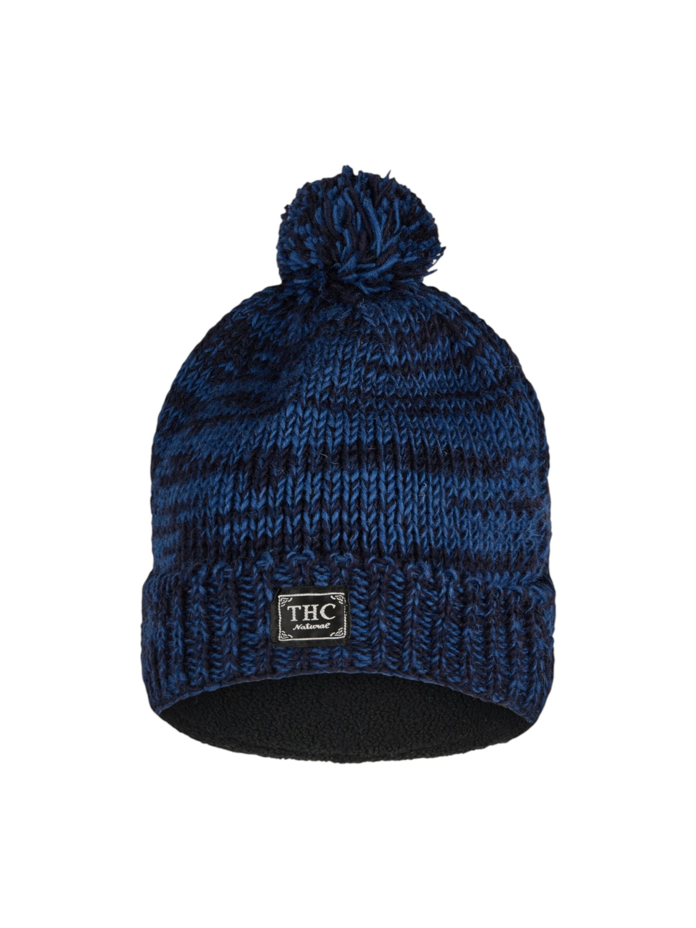 THC Natural Line Beanie 'THC  716' in Blue: front