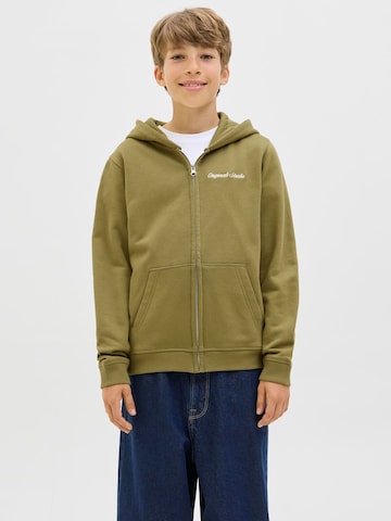 Veste de survêtement 'Norrebro' Jack & Jones Junior en vert : devant