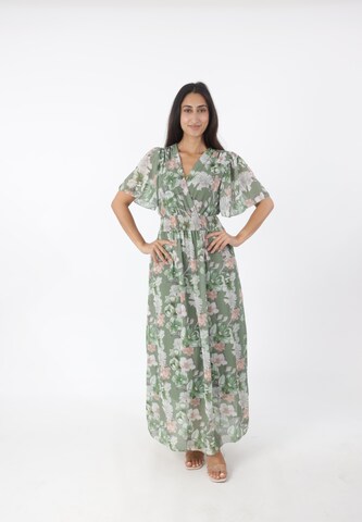 Elara Dress in Green: front