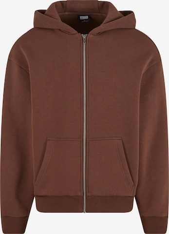 Veste de survêtement Urban Classics en marron : devant