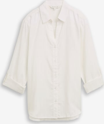 TOM TAILOR Blouse in Wit: voorkant