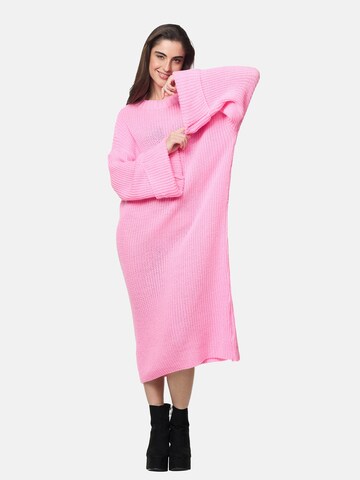 Elara Strikkjole i pink