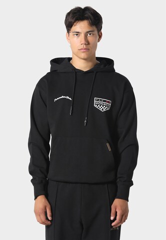 Pas De Monaco Sweatshirt 'Formular Club' in Black: front