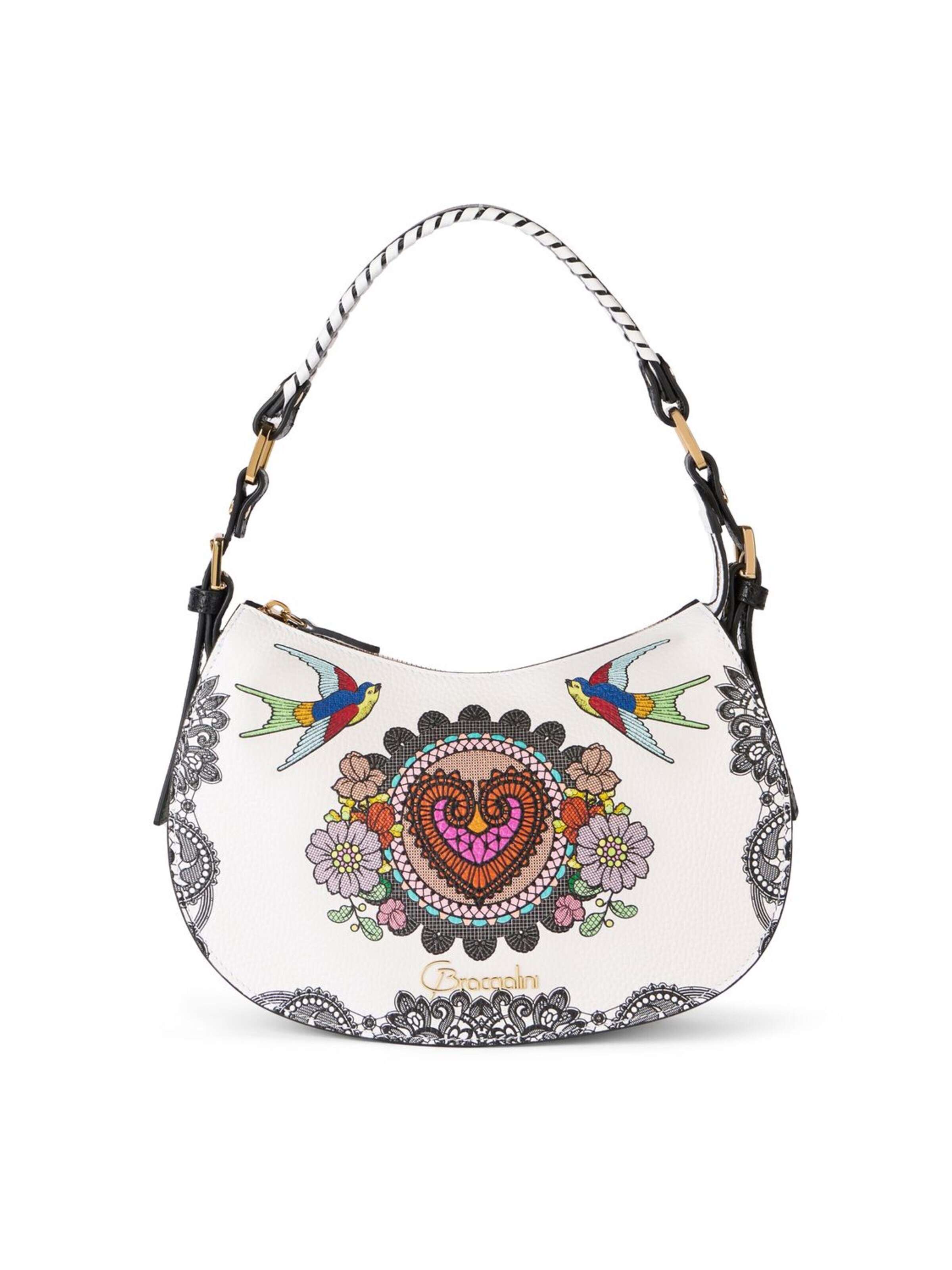 Braccialini - Bolso de hombro 'Ginevra Amor Latino' en blanco: frente