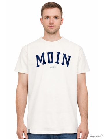 Derbe Shirt 'Moin' in Beige
