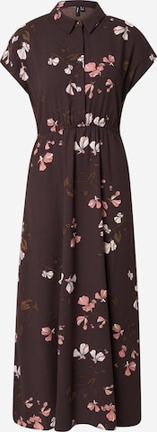 VERO MODA Obleka 'VMNEWHALLIE' | rjava barva: sprednja stran