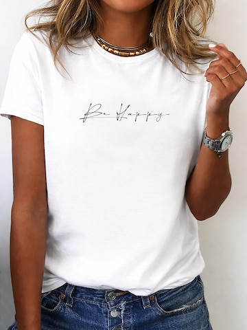 RMK Shirt 'Be Happy' in White