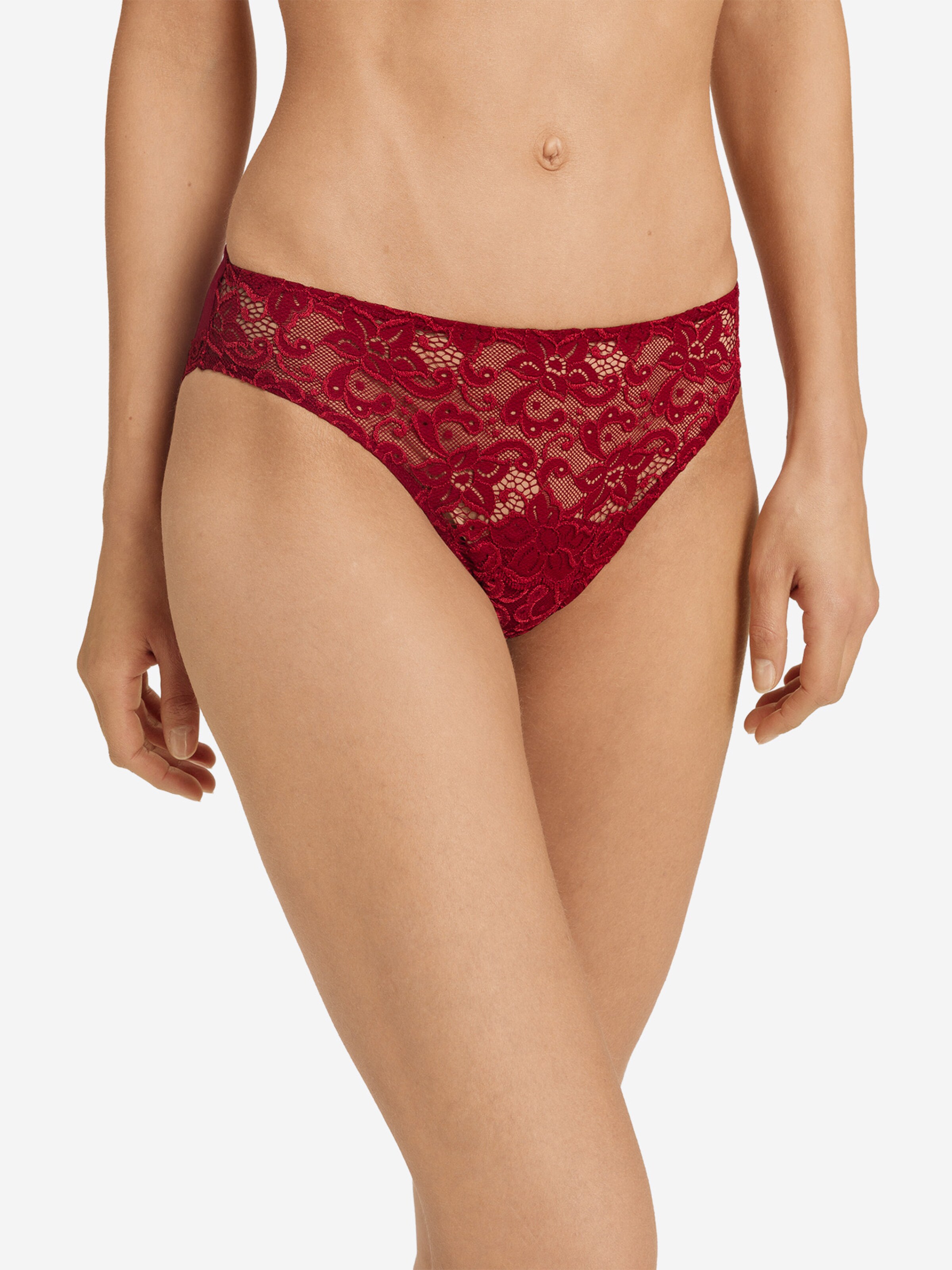 Slip ' Moments ' Hanro en rouge : devant