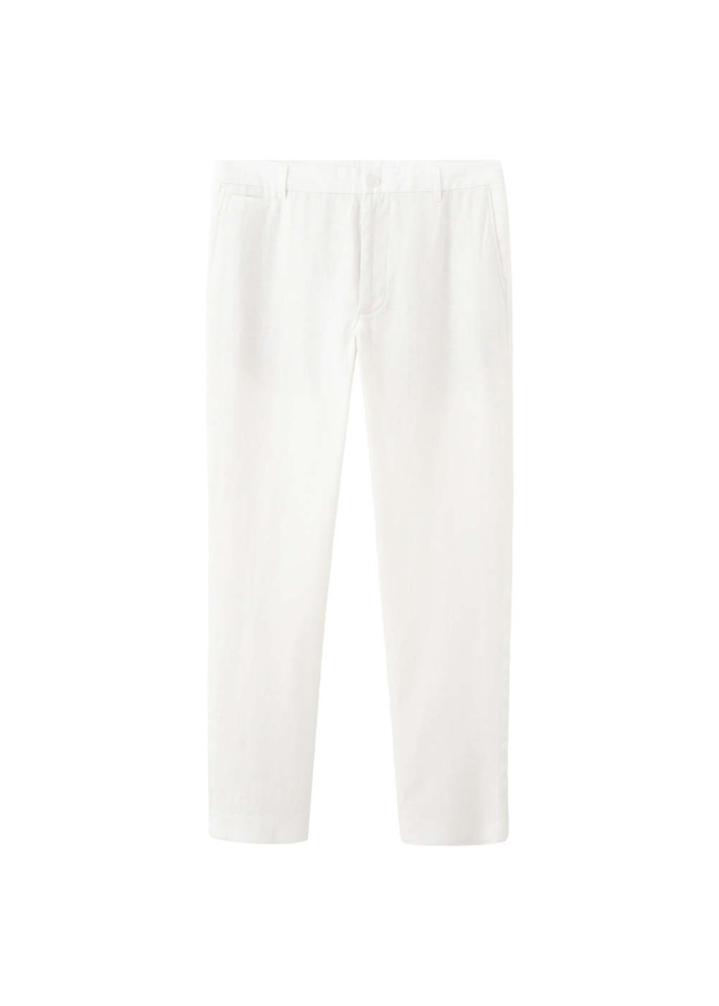 MANGO MAN Slimfit Hose 'Oyster' in Weiß: Vorderseite