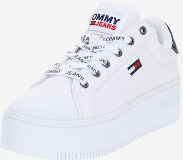 Sneaker low de la Tommy Jeans pe alb: față