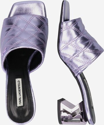 Karl Lagerfeld - Sapato aberto 'Square' em roxo